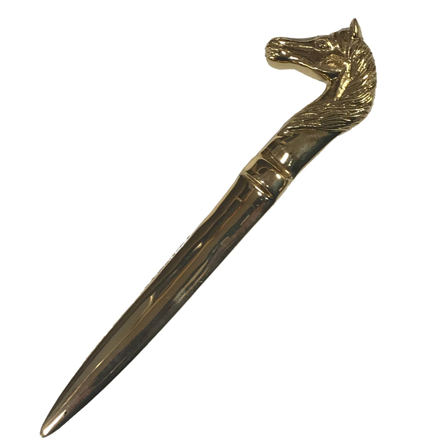 Solid Polished Brass Horse Head Letter Opener | Stationery Supply | Classic Desk Decor