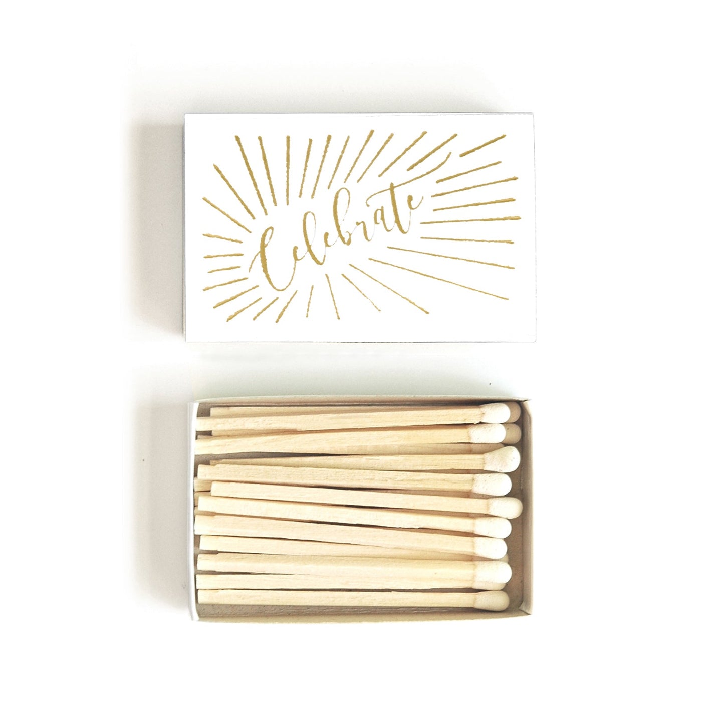 Celebrate Gold Foil Embossed Matchbox
