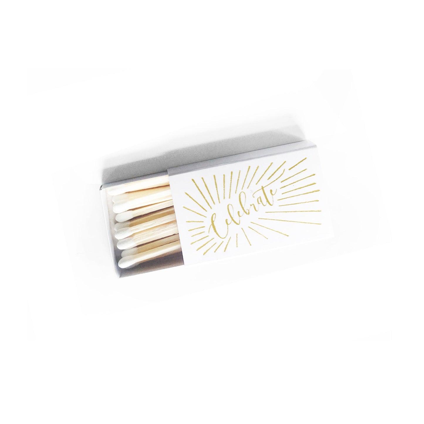 Celebrate Gold Foil Embossed Matchbox