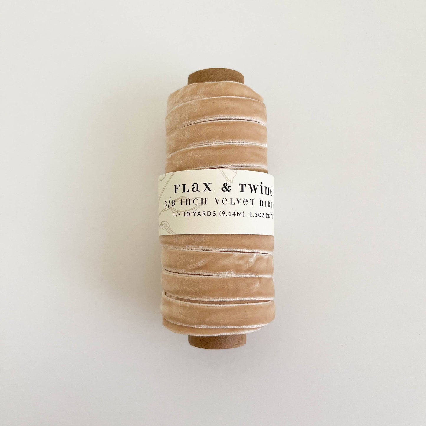 Flax & Twine 3/8" Velvet Ribbon - 10 Yards