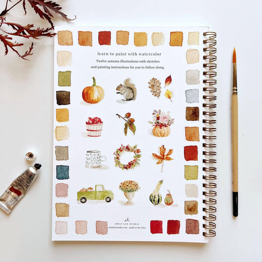 Emily Lex Studio | Autumn watercolor workbook
