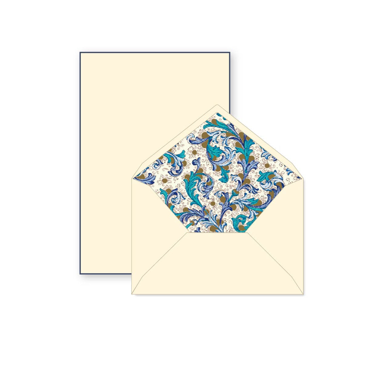 Rossi 1931 100% Cotton Bordered Writing Sheets Letter Set | Made in Italy