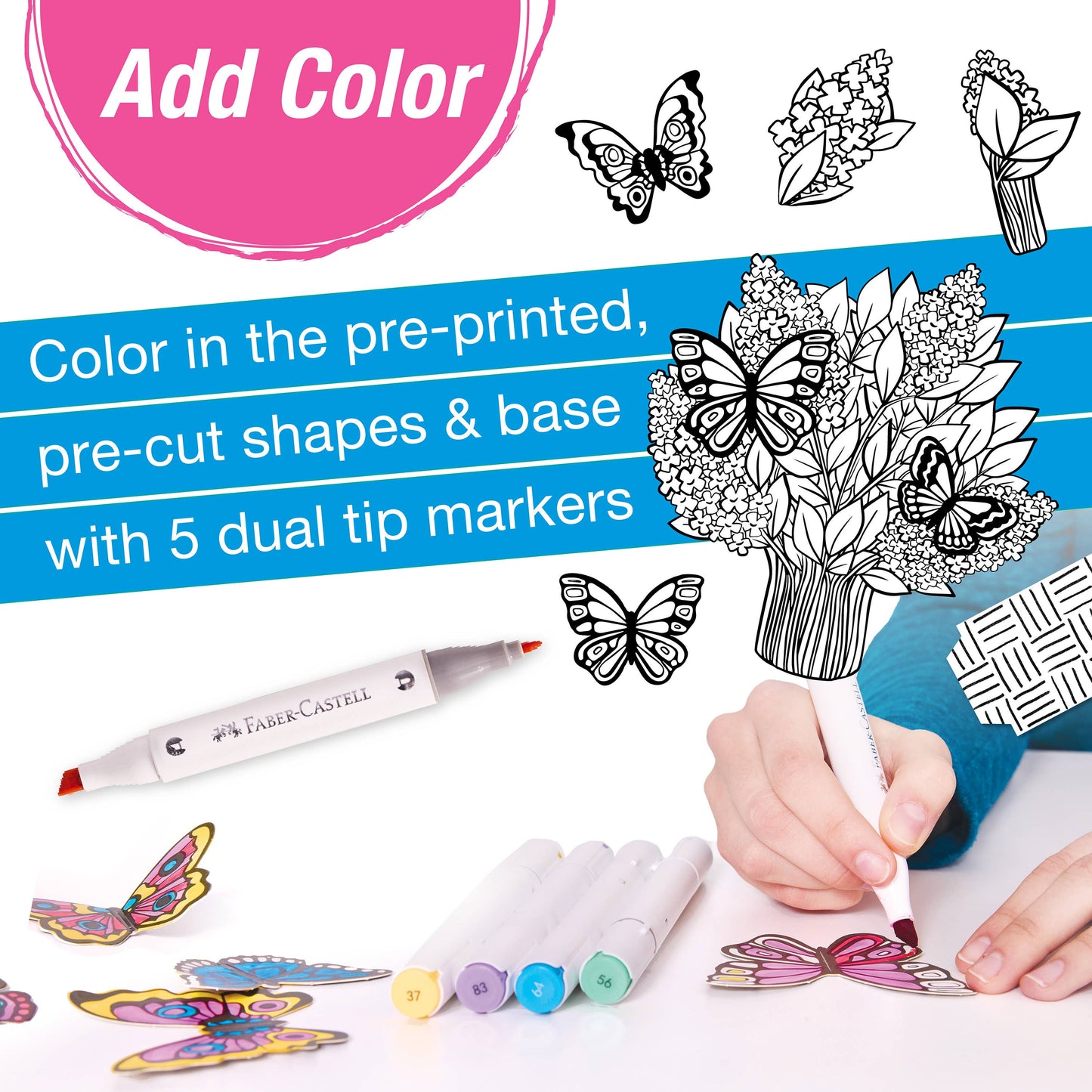 Pop Up Coloring Butterfly Bouquet - Adult Coloring Craft