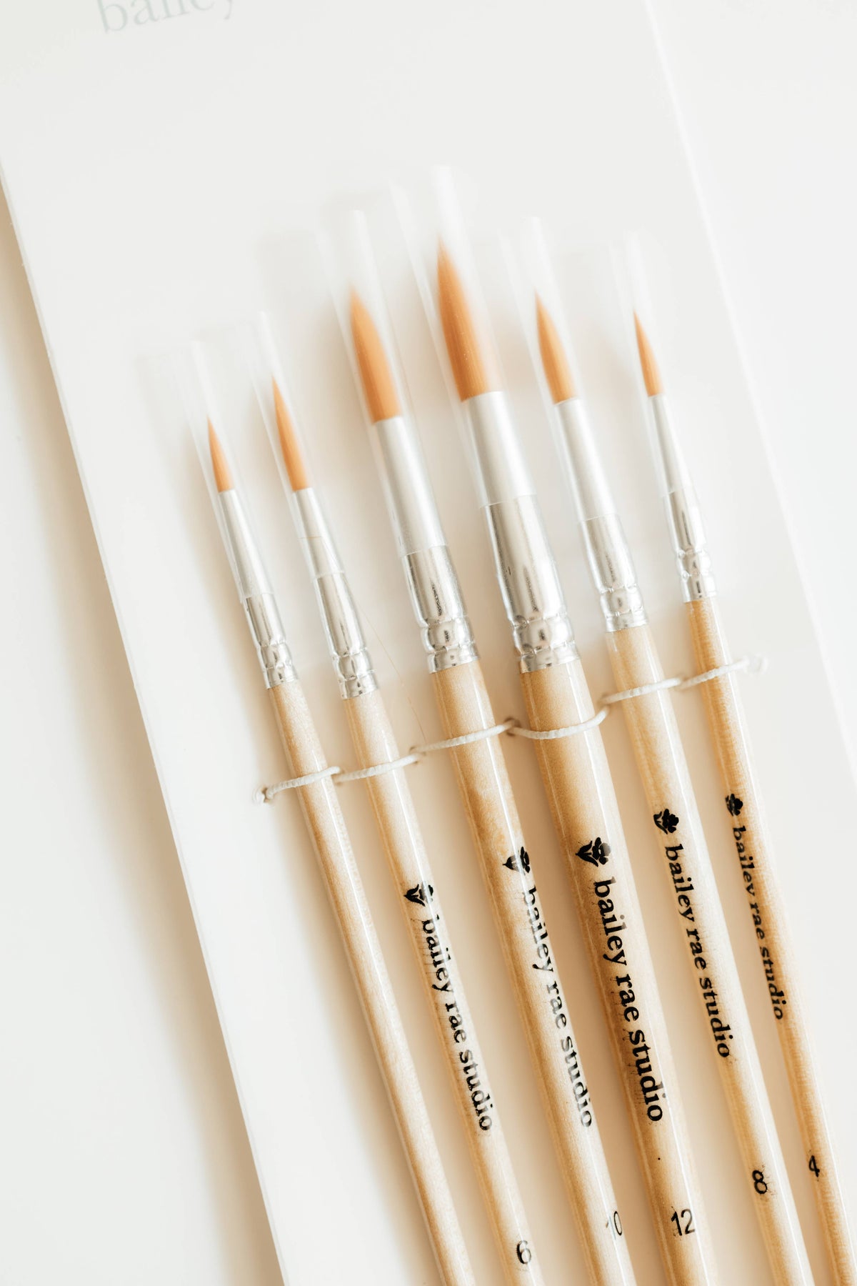 Watercolor brush set | Round Tip Brush, 6 piece | Bailey Rae Studio