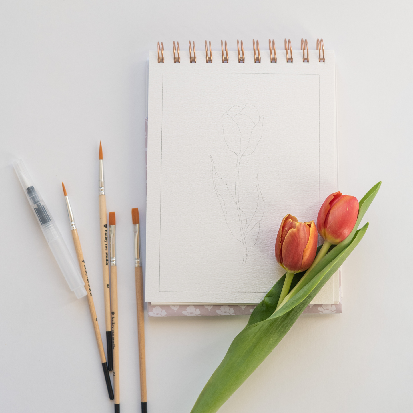bailey rae studio | Flowers Watercolor Workbook