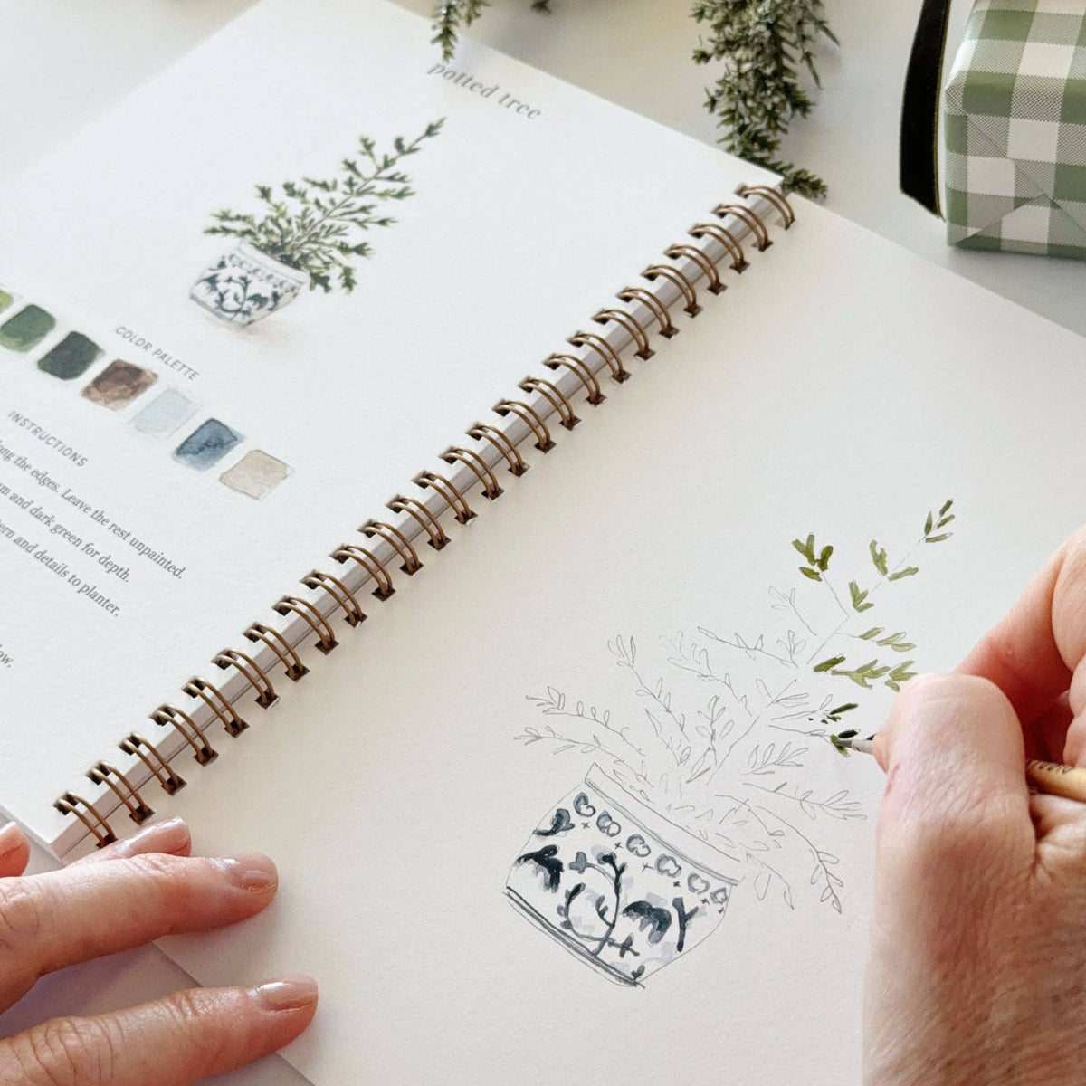 Classic christmas watercolor workbook | Emily Lex Studio