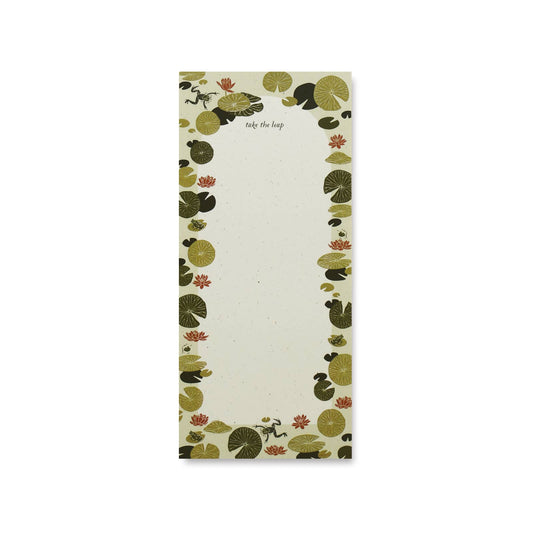 June & December | Lily Pond Notepad Take the Leap with Pads + Frogs / Recycled