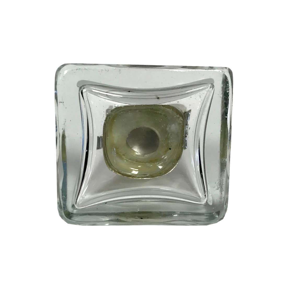 Square Clear Glass Inkwell | Classic Writing Supplies | Desktop Decor