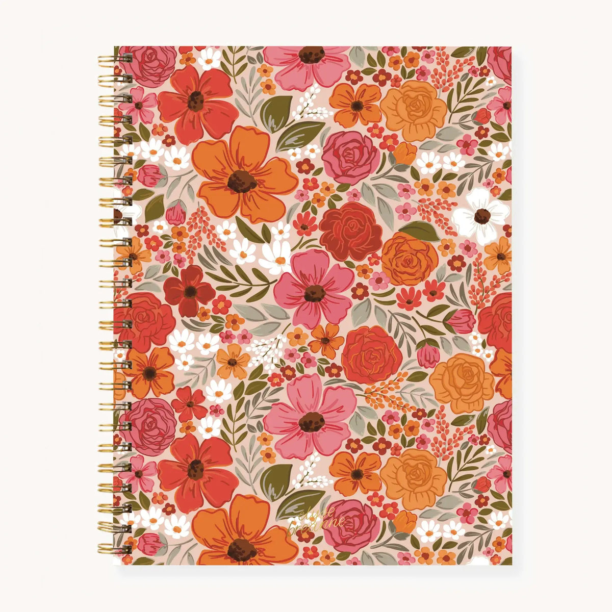 Floral Softcover Spiral Notebook