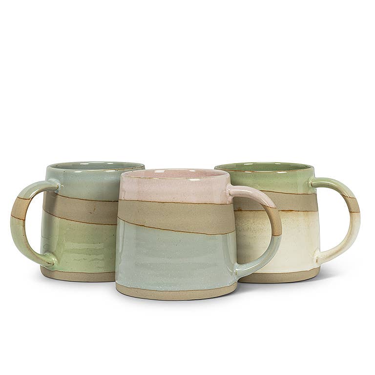 Pink / Blue Rustic Style Mug