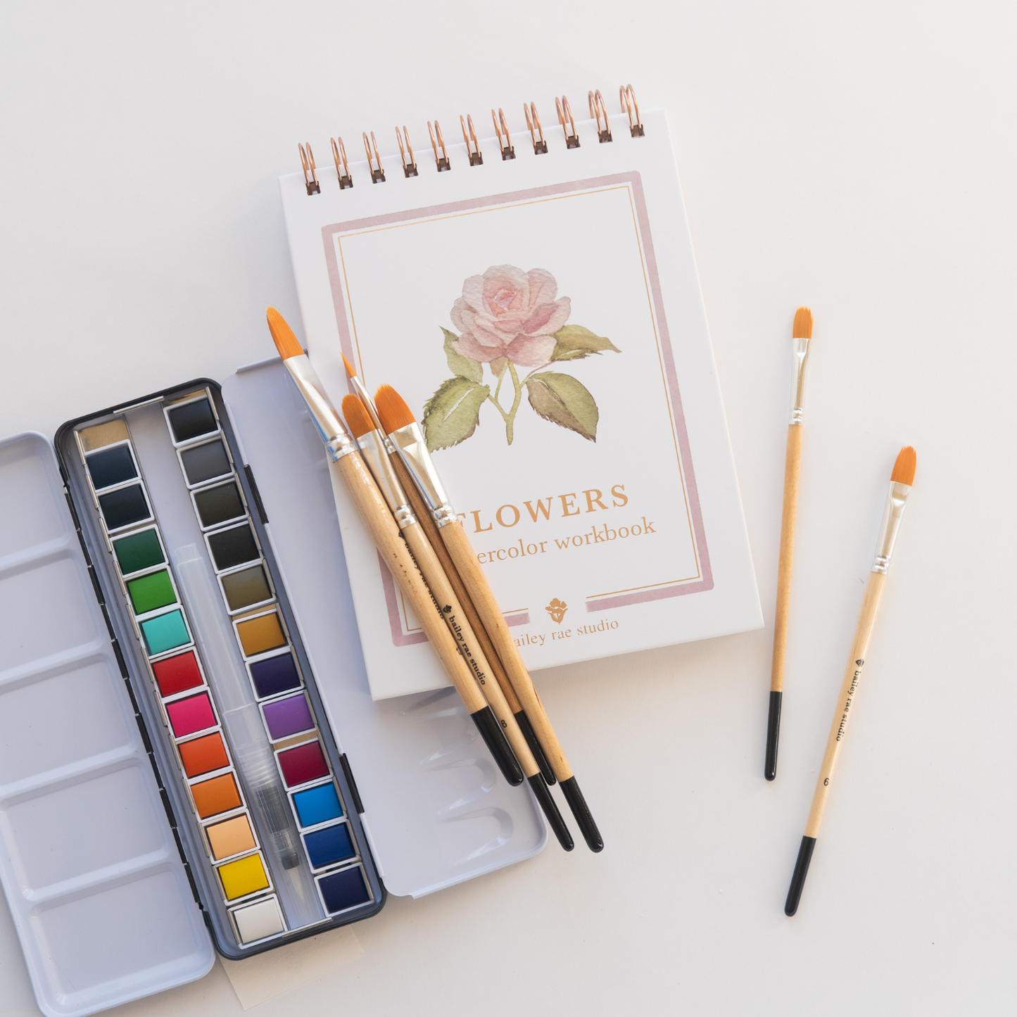 bailey rae studio | Flowers Watercolor Workbook