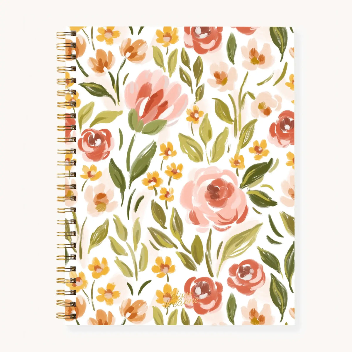 Floral Softcover Spiral Notebook