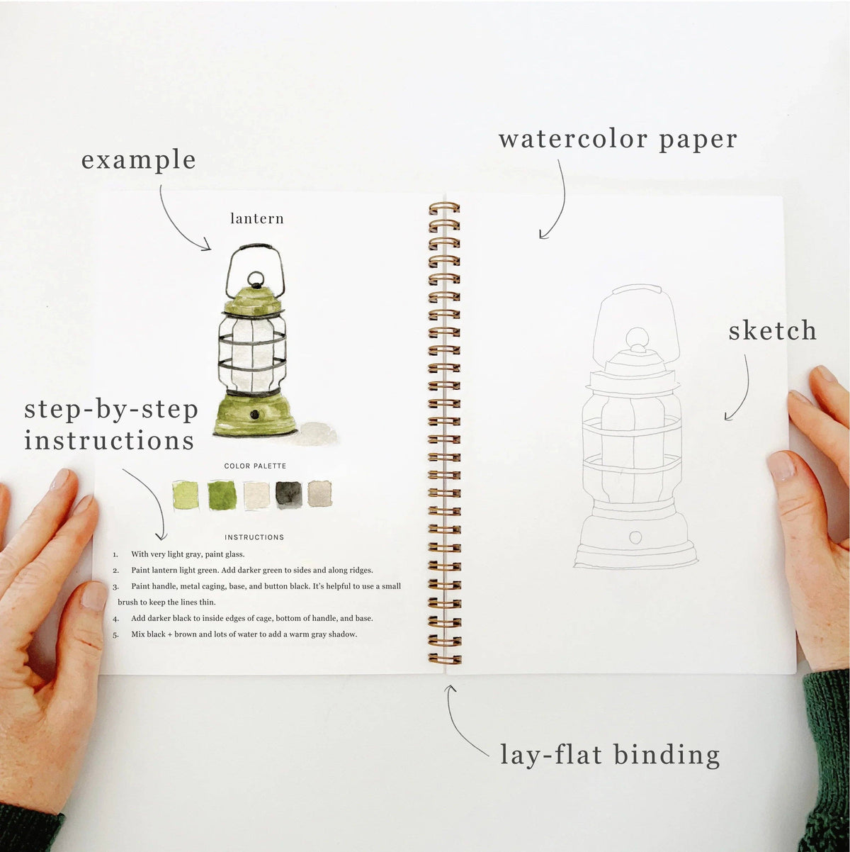 Camping watercolor workbook | Emily Lex Studio