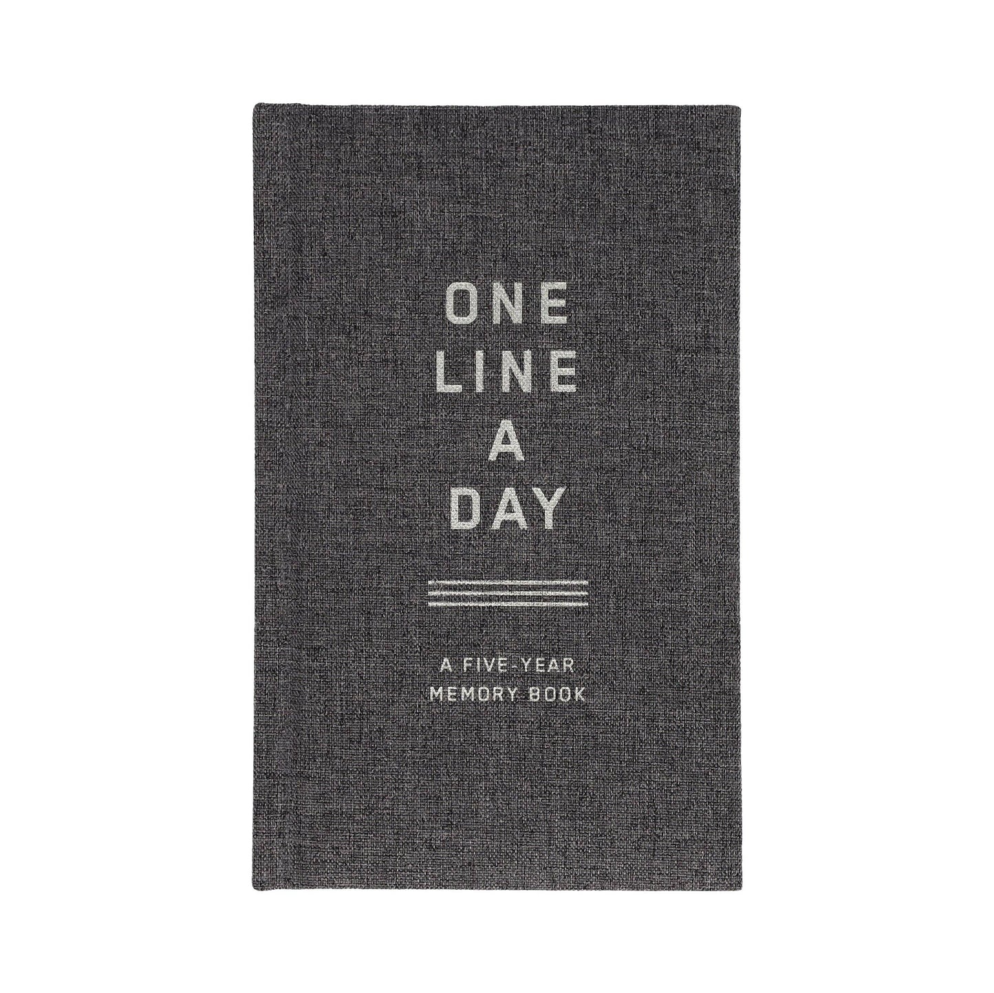 Charcoal Canvas One Line A Day Journal | A Five-Year Memory Book
