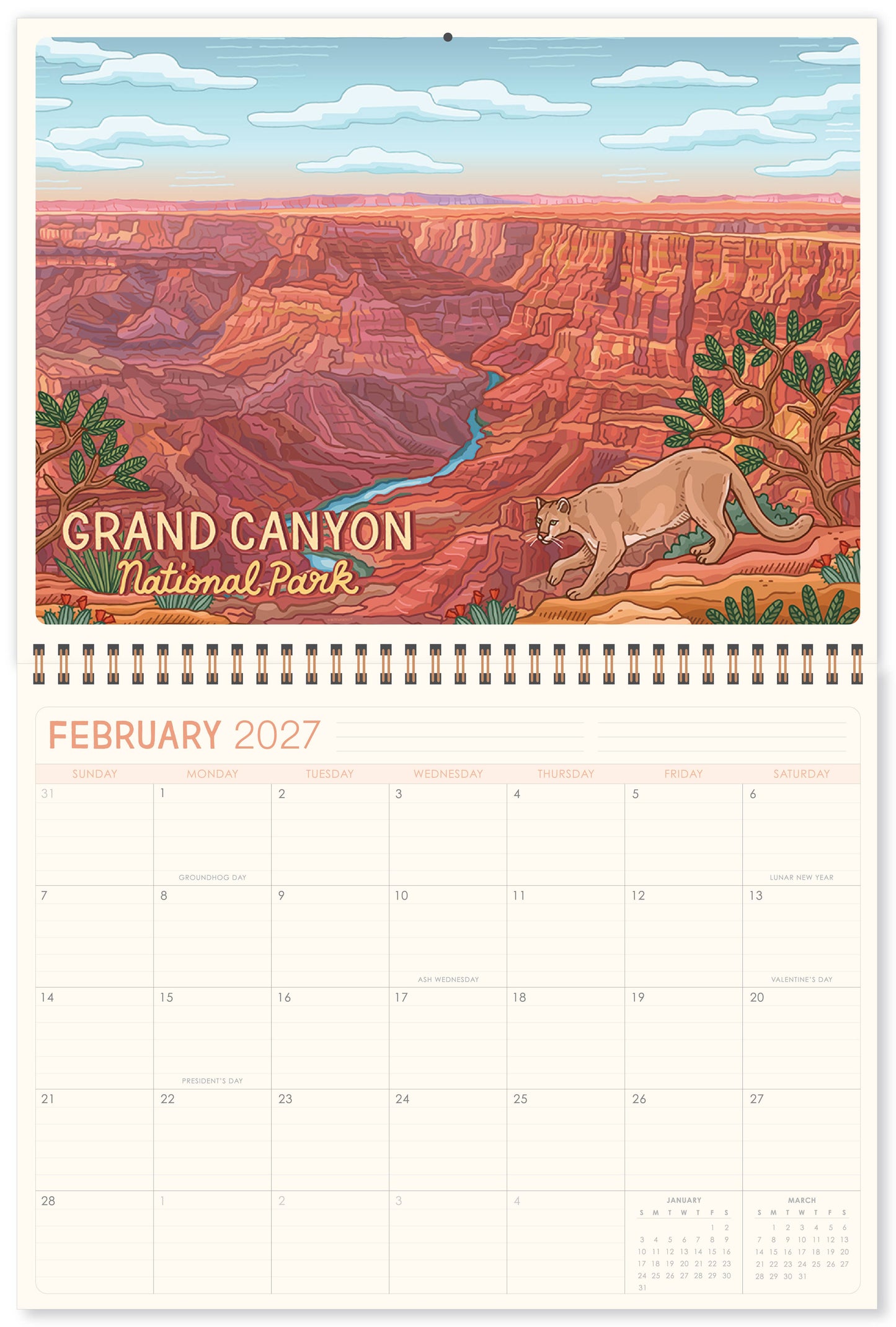 2027 National Parks Wall Calendar | Noteworthy Press