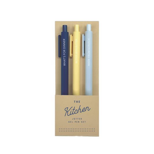Ruff House Print Shop | Kitchen Jotter Gel Pen: Set of 3