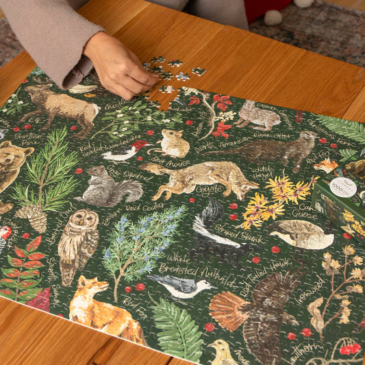 1canoe2 | One Canoe Two Paper Co. - Winter Flora & Fauna - 1,000 Piece Jigsaw Puzzle