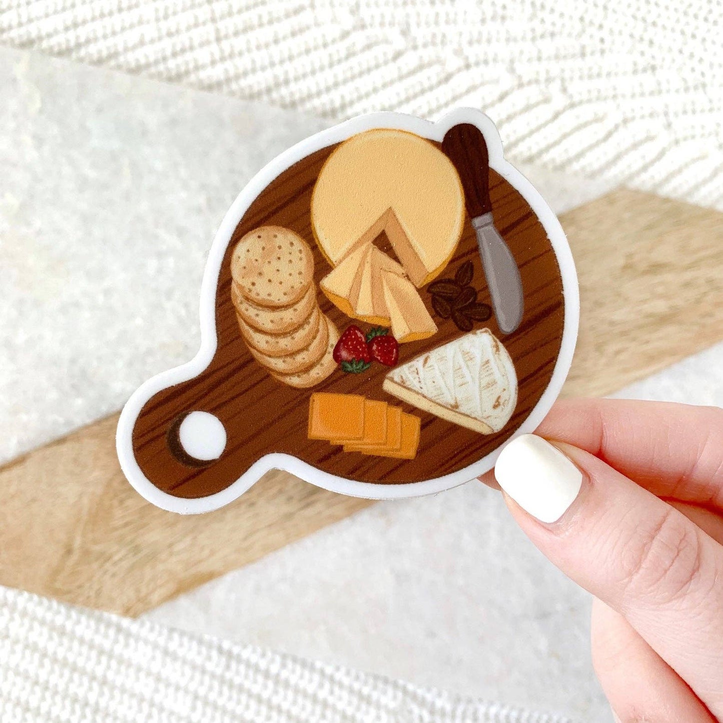 Cheese Board Sticker 3x2.25in
