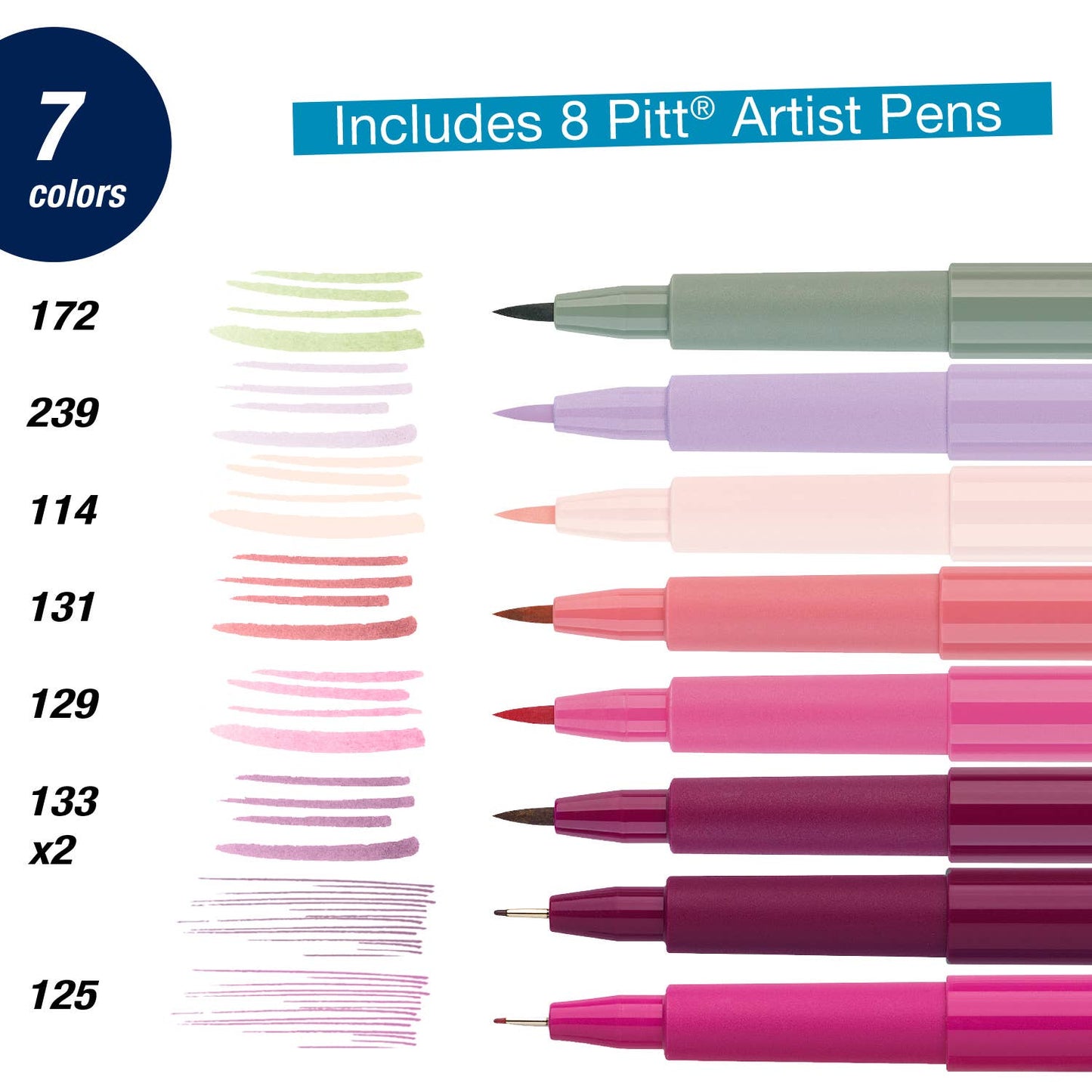 Pitt Artist Pen, Hand Lettering Set - Wallet of 8