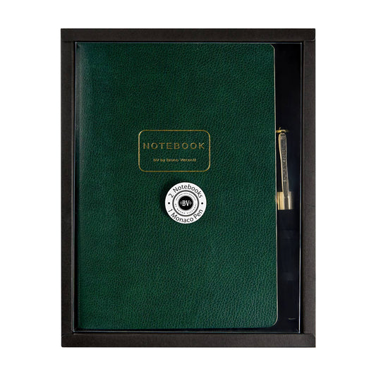BV by Bruno Visconti | Executive Gift Set - Black Pen and 2 White A5 Notebooks