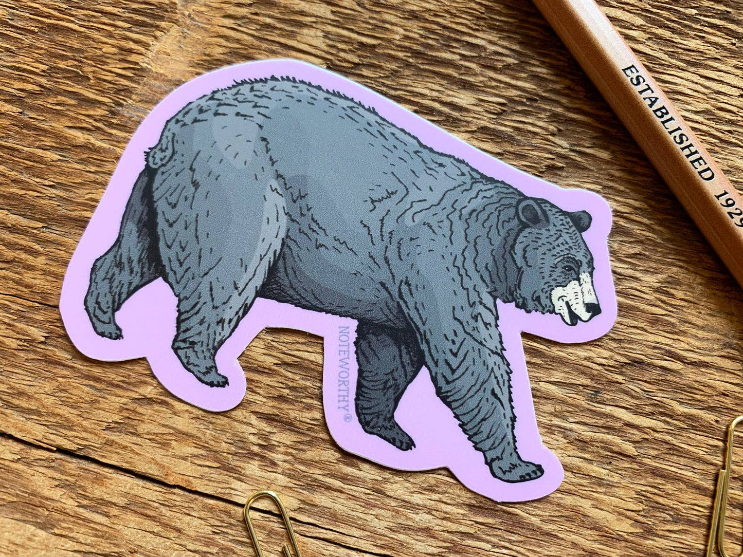 Noteworthy Paper & Press - Black Bear Sticker