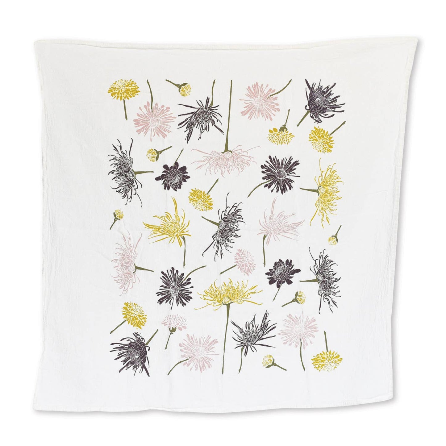 Chrysanthemums Dish Towel
