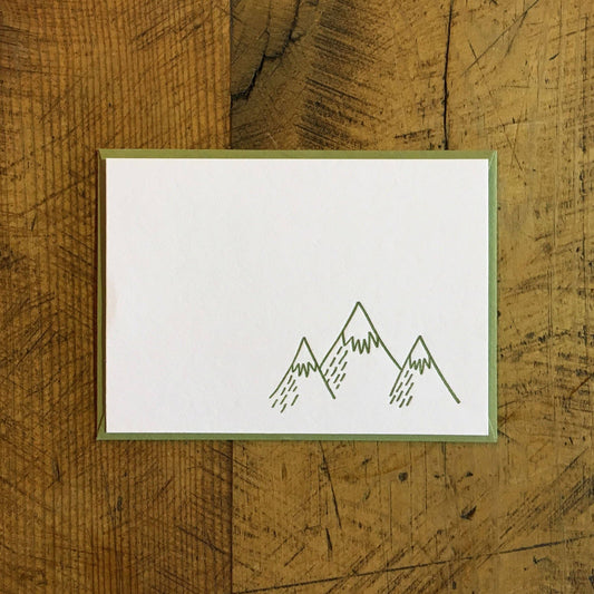 Mountains Letterpress Gift Enclosure Card