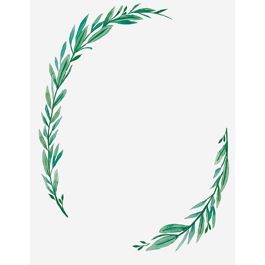 Laurel Greenery Border paper set 8.5x11 pk 20