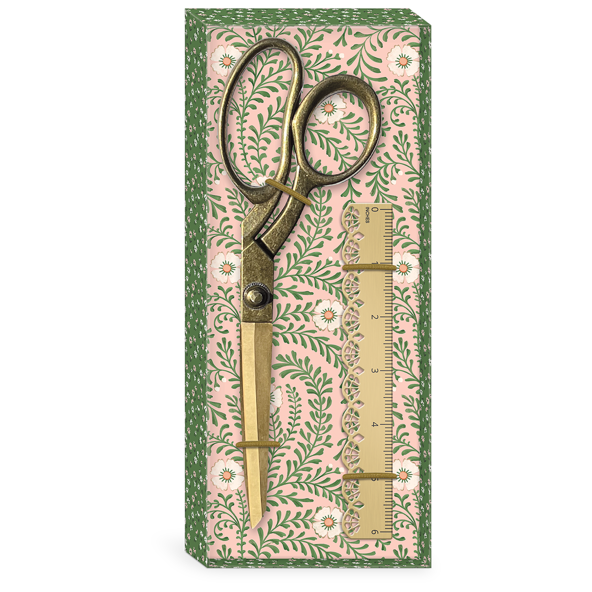 Lady Jayne | Antique Gold Scissor and Ruler Set