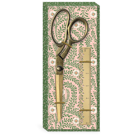 Lady Jayne | Antique Gold Scissor and Ruler Set