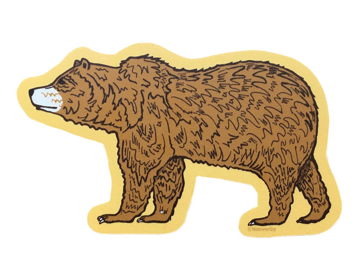 Noteworthy Paper & Press - Grizzly Bear Sticker