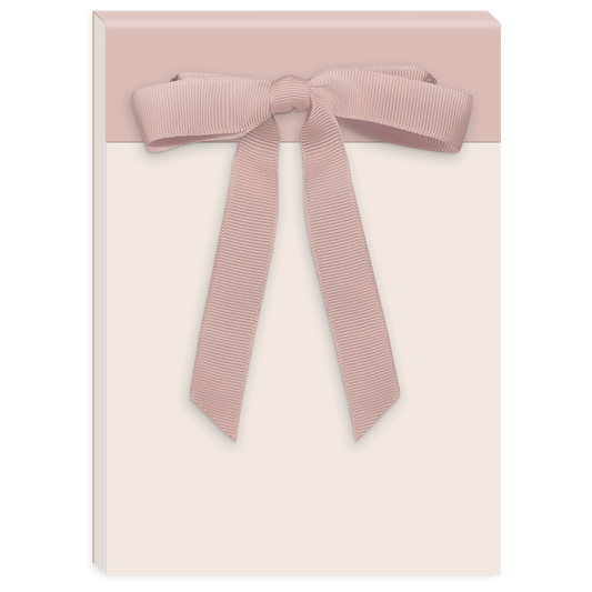 Lady Jayne | Bow Top Bound Notepad in Blush