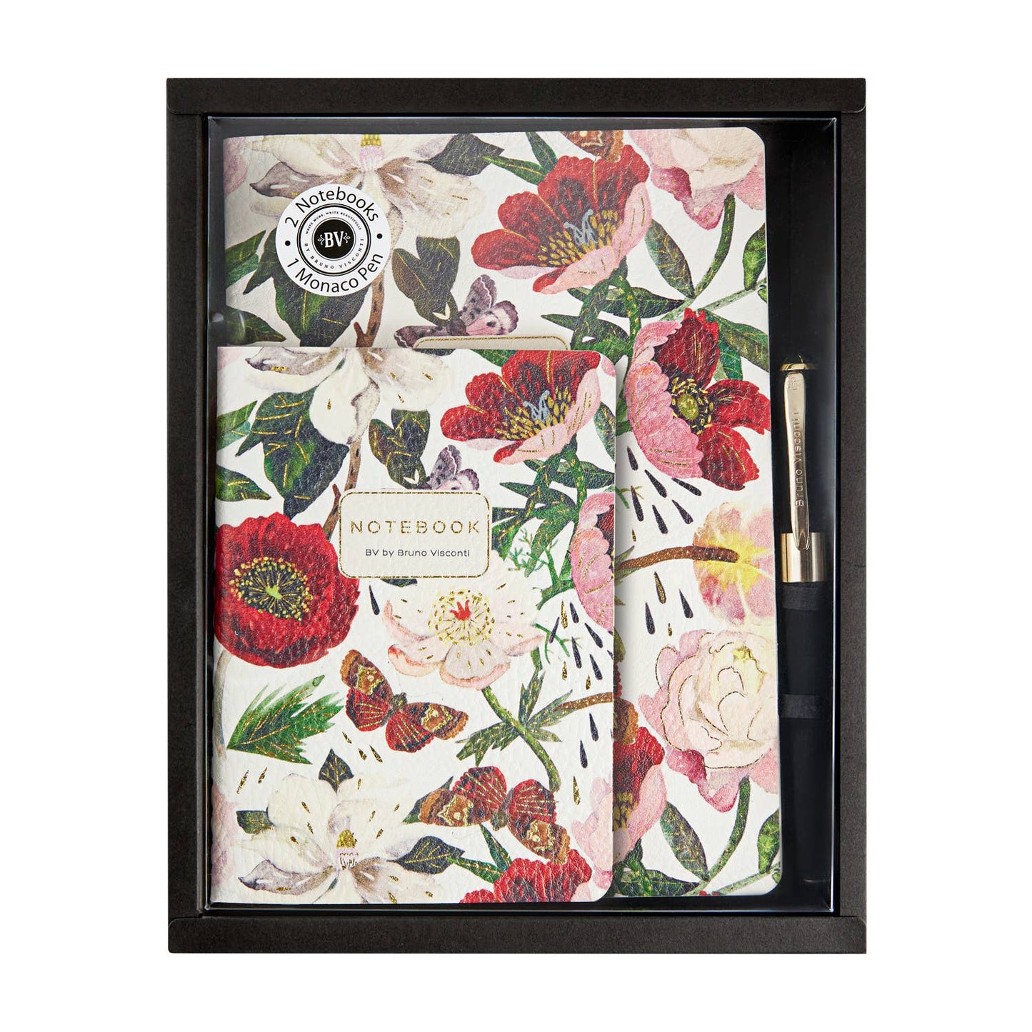 BV by Bruno Visconti | Peonies  - 2 Notebooks + Monaco Pen