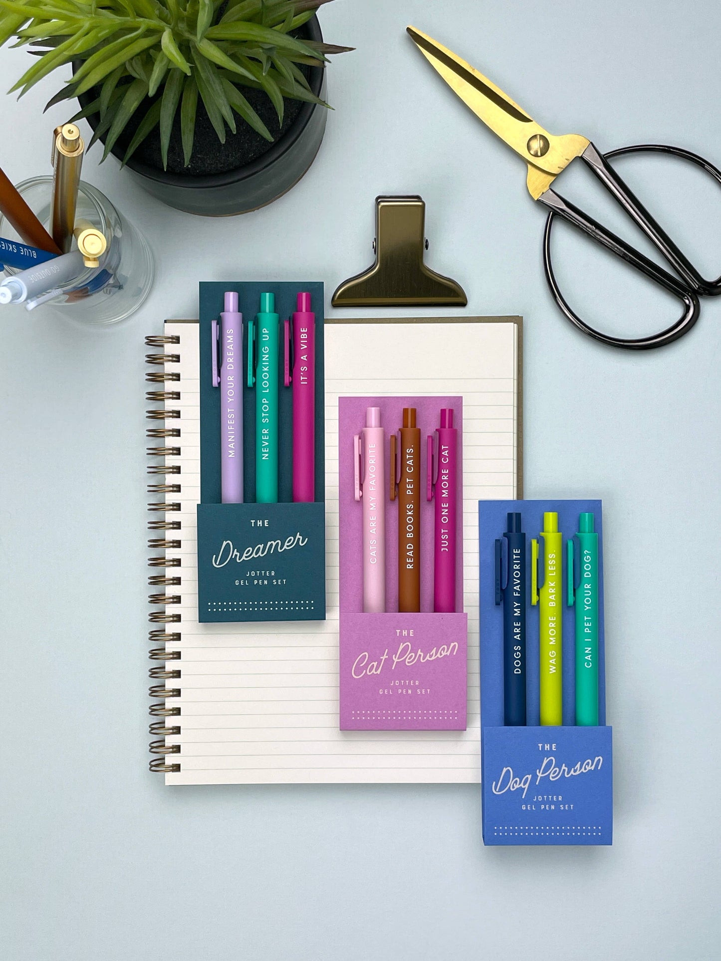 Ruff House Print Shop | The Dog Person Jotter Gel Pen: Set of 3