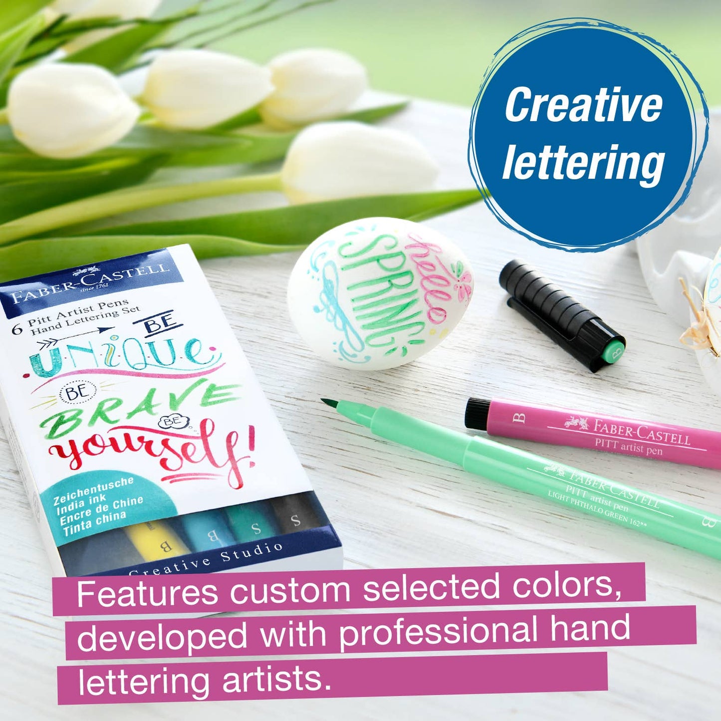 Pitt Artist Pen, Hand Lettering Set - Wallet of 8