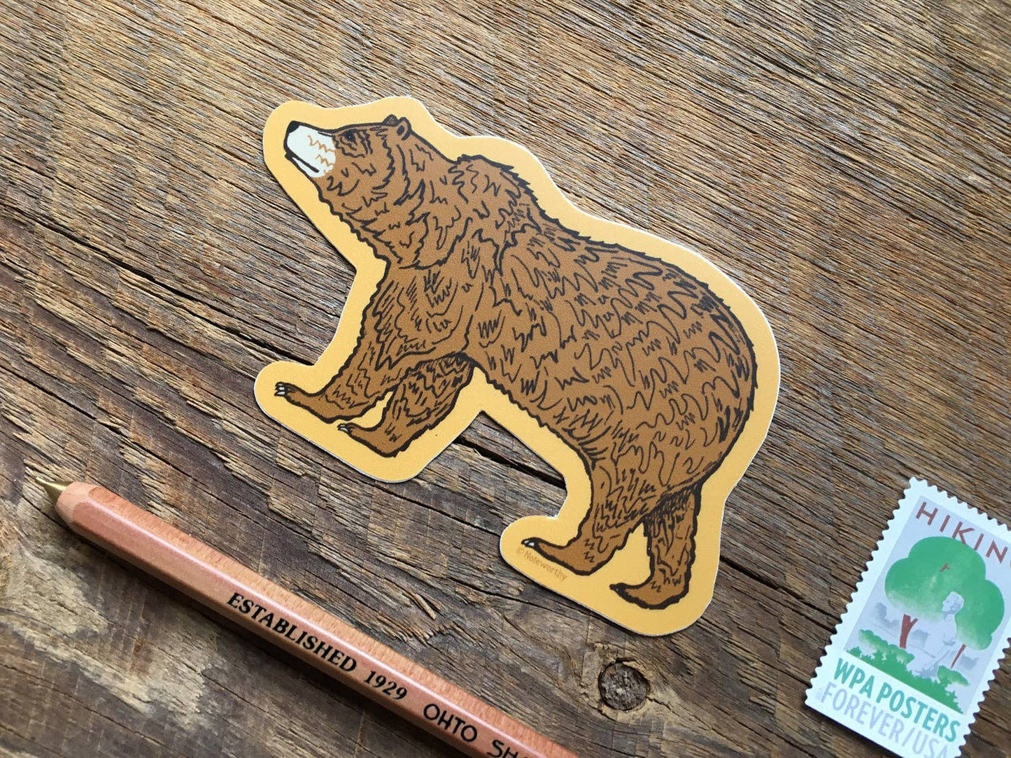 Noteworthy Paper & Press - Grizzly Bear Sticker