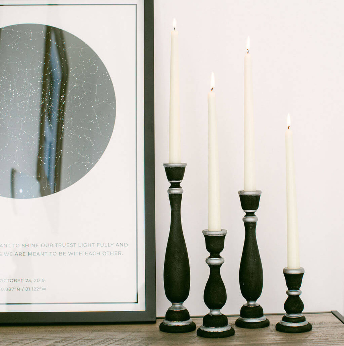 Wood Taper Candle Holders