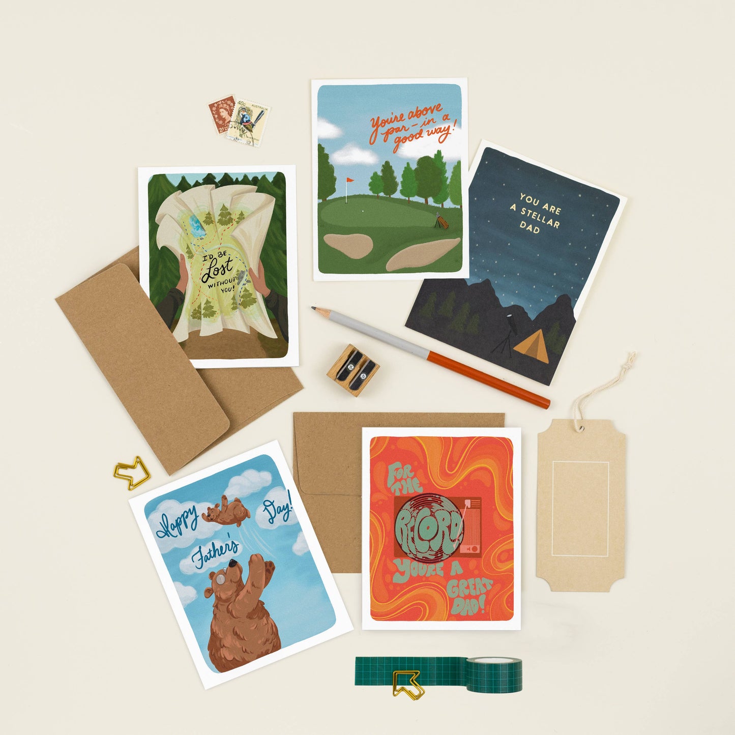 Slightly Stationery - Lost Without You Card | Father's Day Card