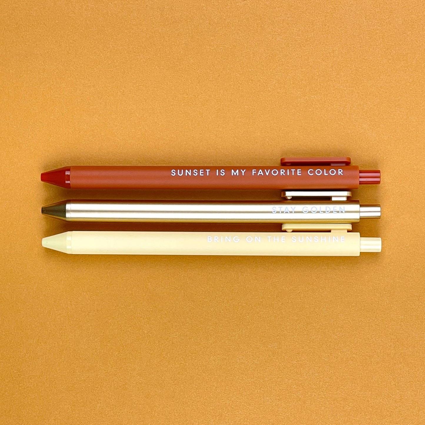 Ruff House Print Shop | Sunshine Jotter Gel Pen: Set of 3