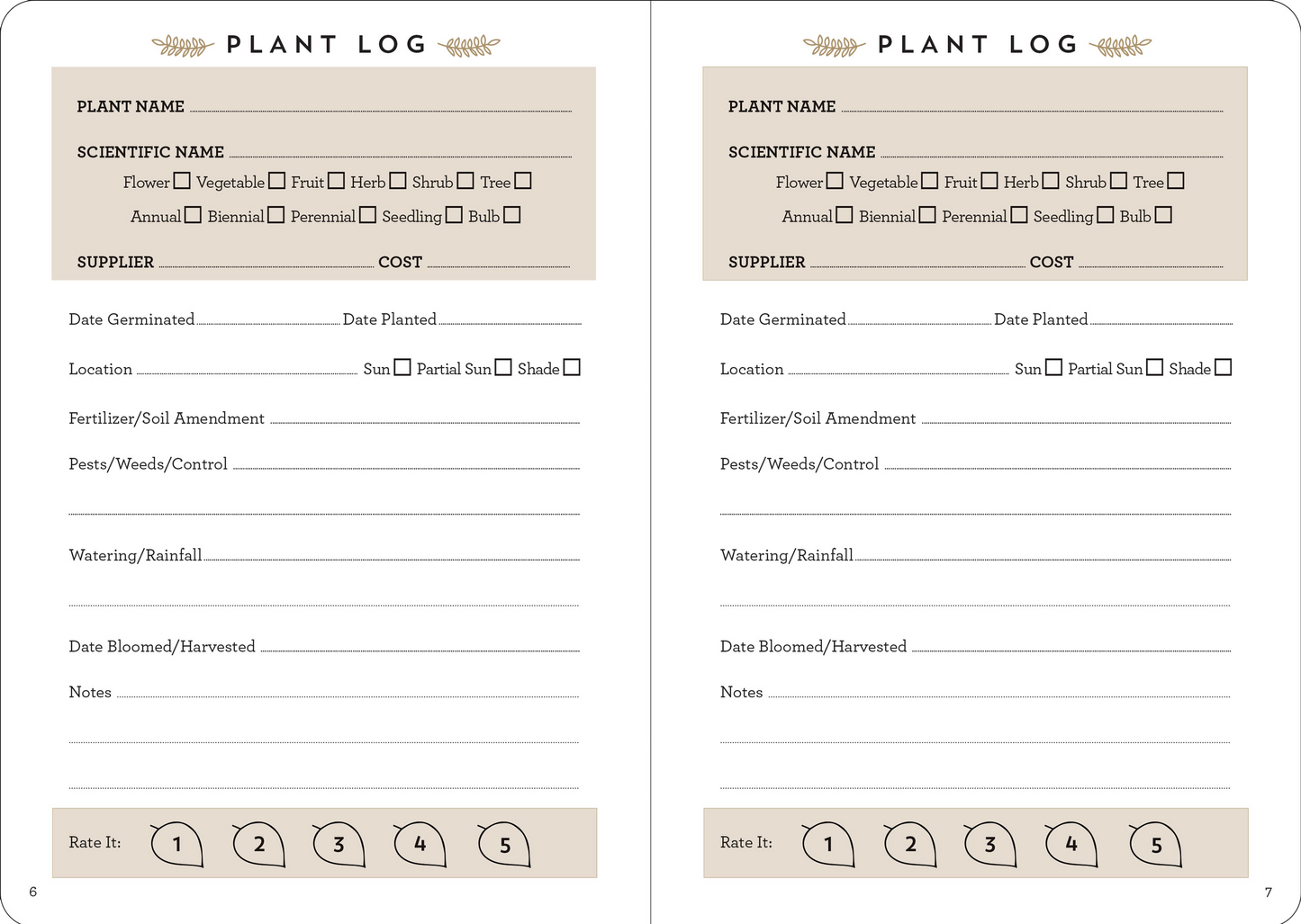 Peter Pauper Press | The Gardener's Logbook