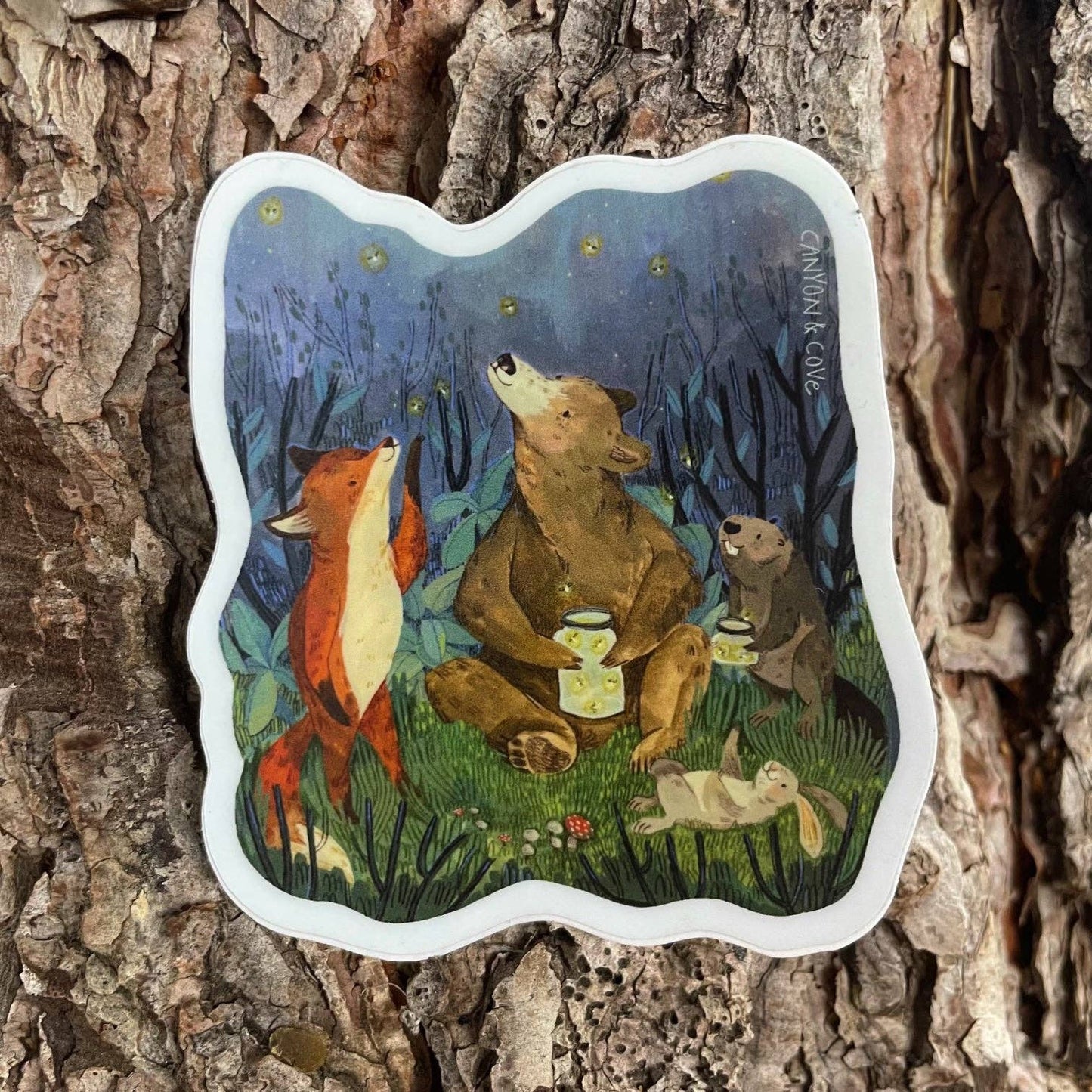 Canyon & Cove Art - Firefly Nights Sticker