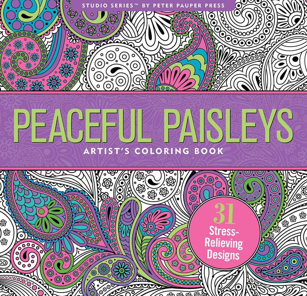 Peter Pauper Press |  Peaceful Paisleys Artist's Coloring Book