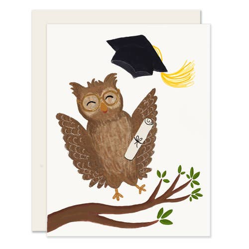 Slightly Stationery - Owl Grad | Congrats Grad Card | Graduation Card