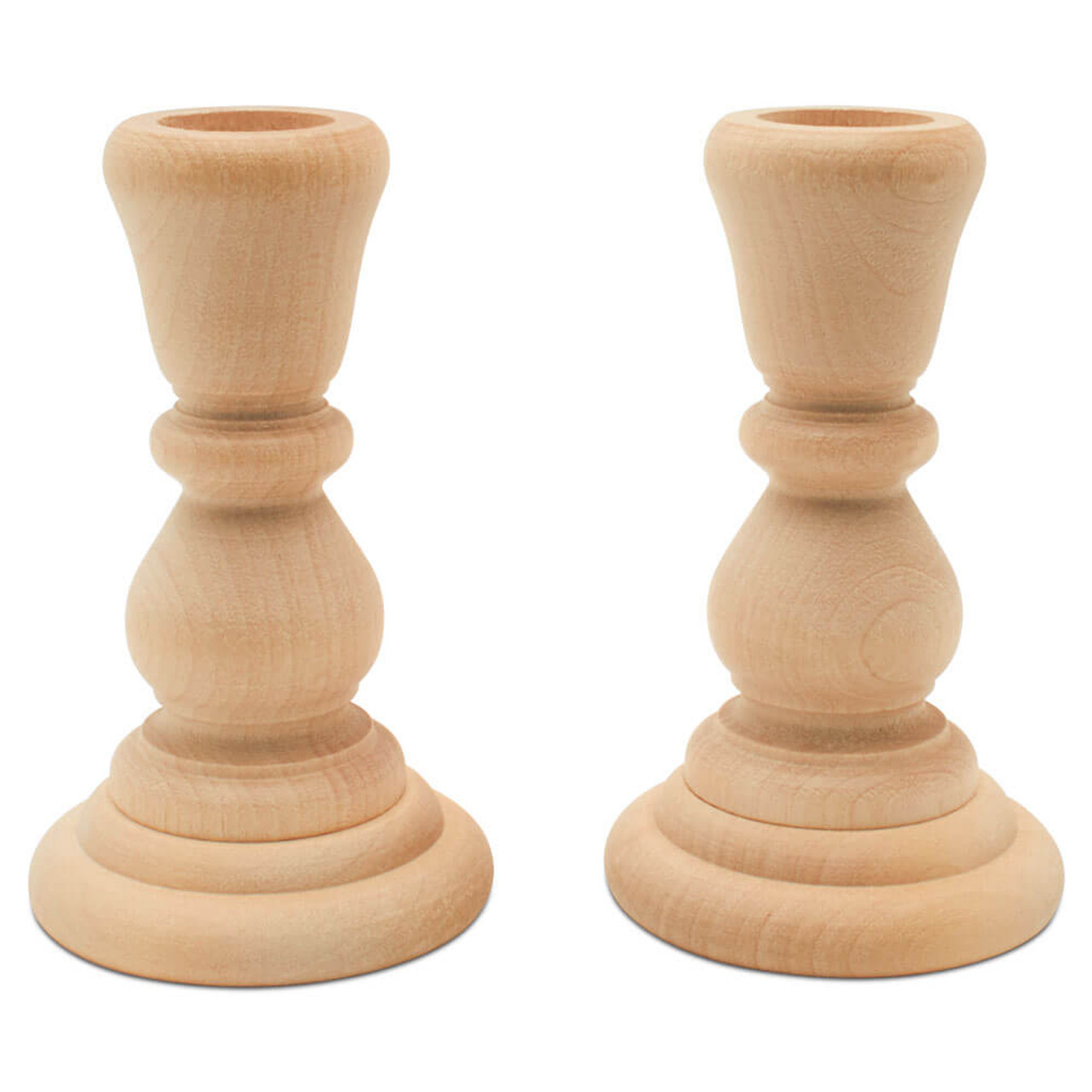 Wood Taper Candle Holders
