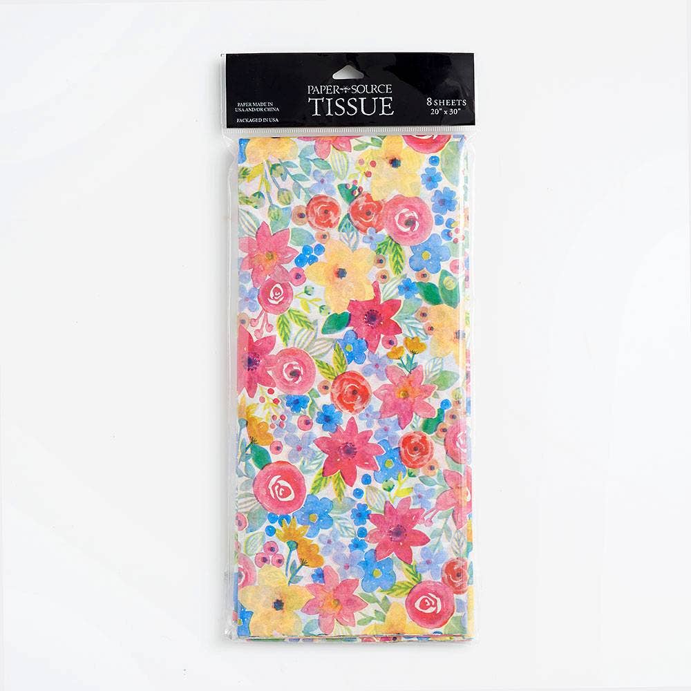 Paper Source Wholesale - Watercolor Floral Tissue Paper