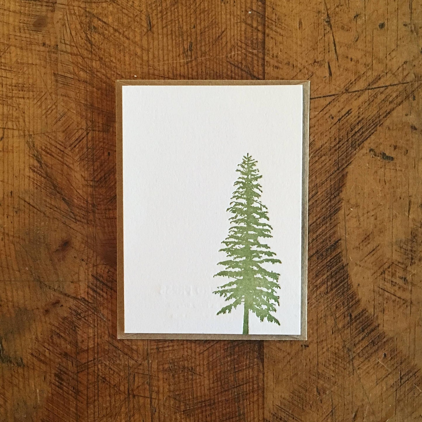 Conifer Letterpress Gift Enclosure Card
