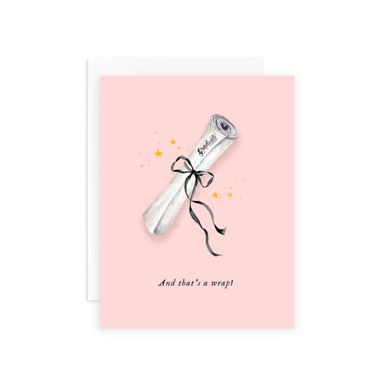 Cami Monet - And That's a Wrap Diploma Bow Graduation Greeting Card