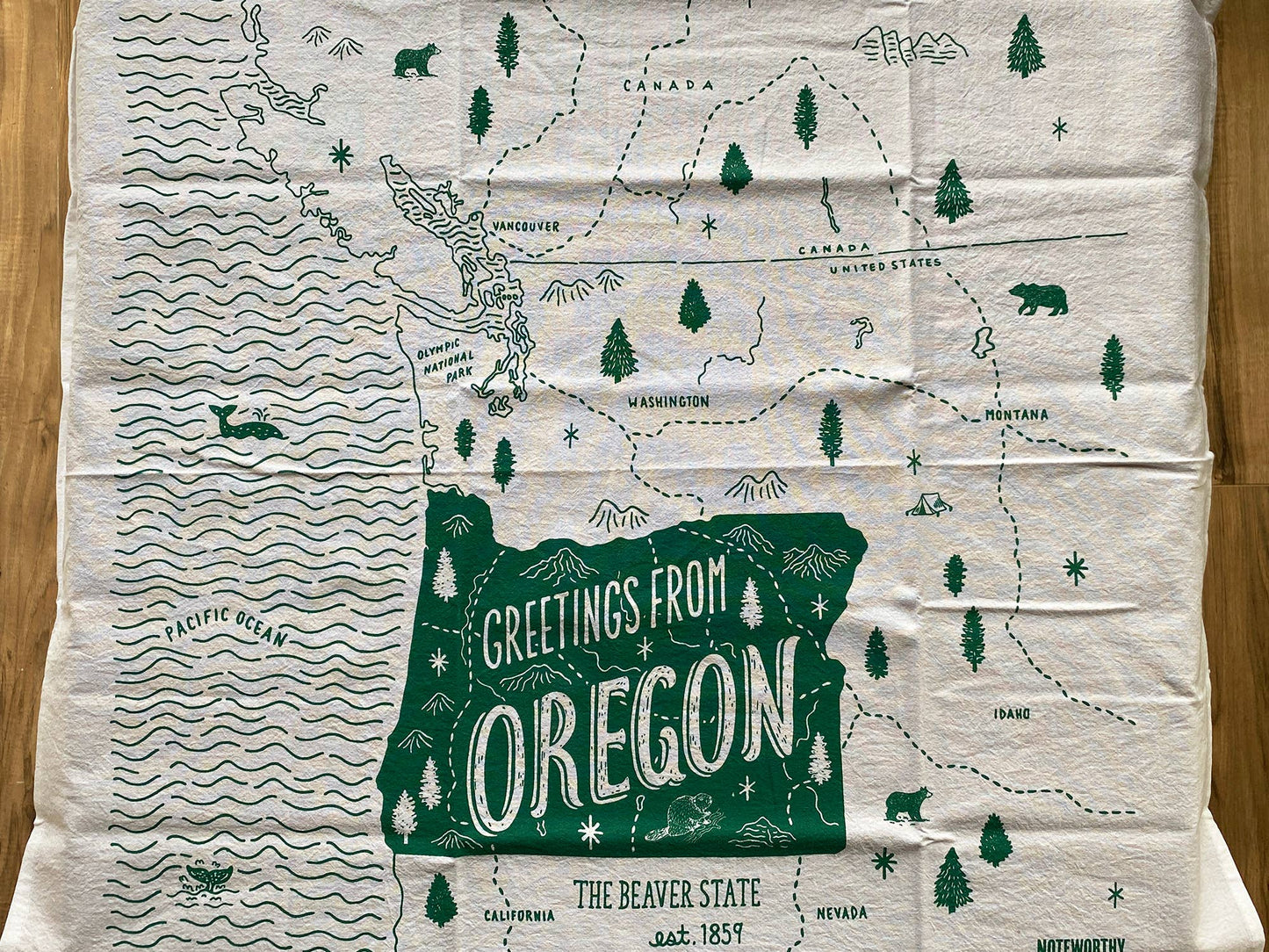 Oregon Tea Towel