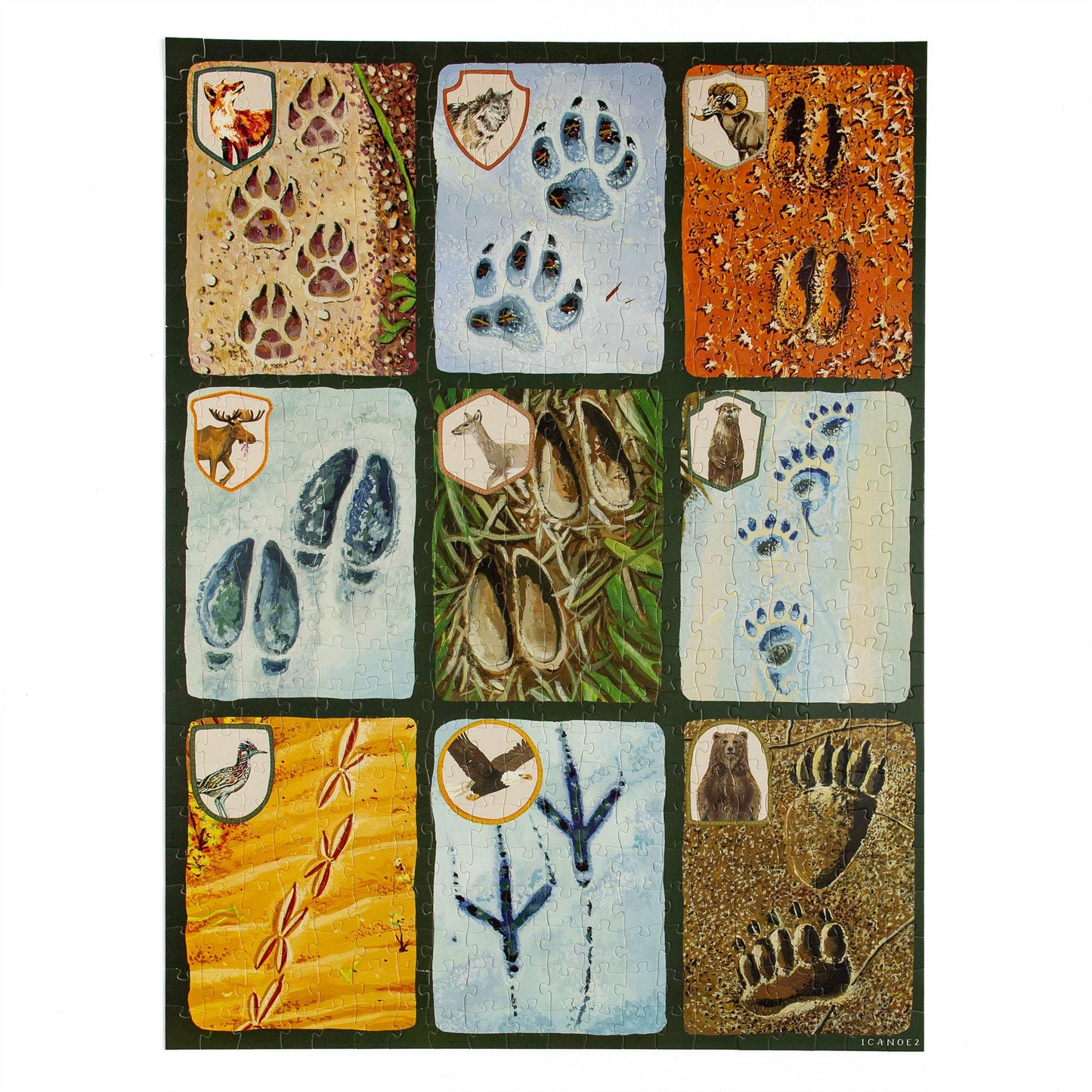 1Canoe2 | Animal Tracks Grid - 500 Piece Jigsaw Puzzle