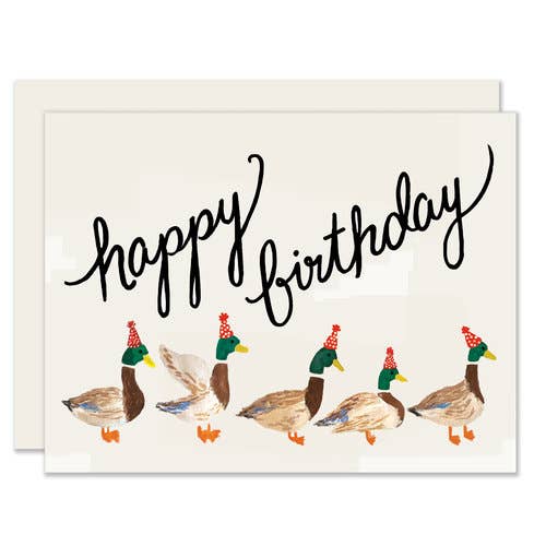 Slightly Stationery - Duck Parade | Happy Birthday Card